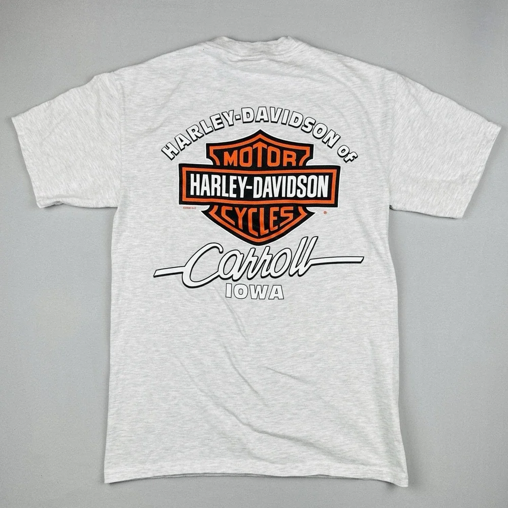 Vintage 2006 Harley Davidson Top 10 Reasons T Shirt Carroll Iowa Biker S